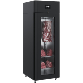 Шкаф холодильный POLAIR CS107 Meat black, стеклянная дверь, тип 1