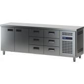 Стол холодильный ТММ СХСБ-К-2/2Д-6Я (2280x700x870) (внутренний агрегат)