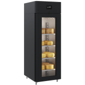 Шкаф холодильный POLAIR CS107 Cheese black, стеклянная дверь