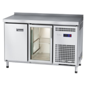 Стол холодильный Abat СХС-70-01 (1 дверь-стекло, 1 дверь-металл, борт)