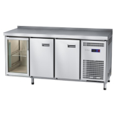 Стол холодильный Abat СХС-60-02 (2 двери, 1 дверь-стекло, борт)