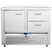 Стол холодильный среднетемпературный Abat СХС-70Н-01 (дверь, ящики 1/2) с бортом