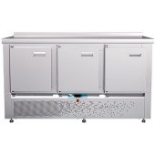 Стол холодильный среднетемпературный Abat СХС-70Н-02 (дверь, дверь, дверь) с бортом