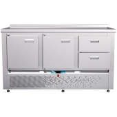 Стол холодильный среднетемпературный Abat СХС-70Н-02 (дверь, дверь, ящики 1/2) с бортом
